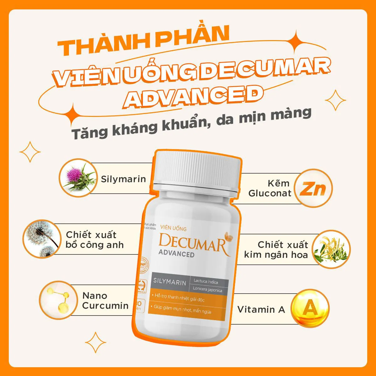 Thực Phẩm Bảo Vệ Sức Khỏe Viên Uống Decumar Advanced 3
