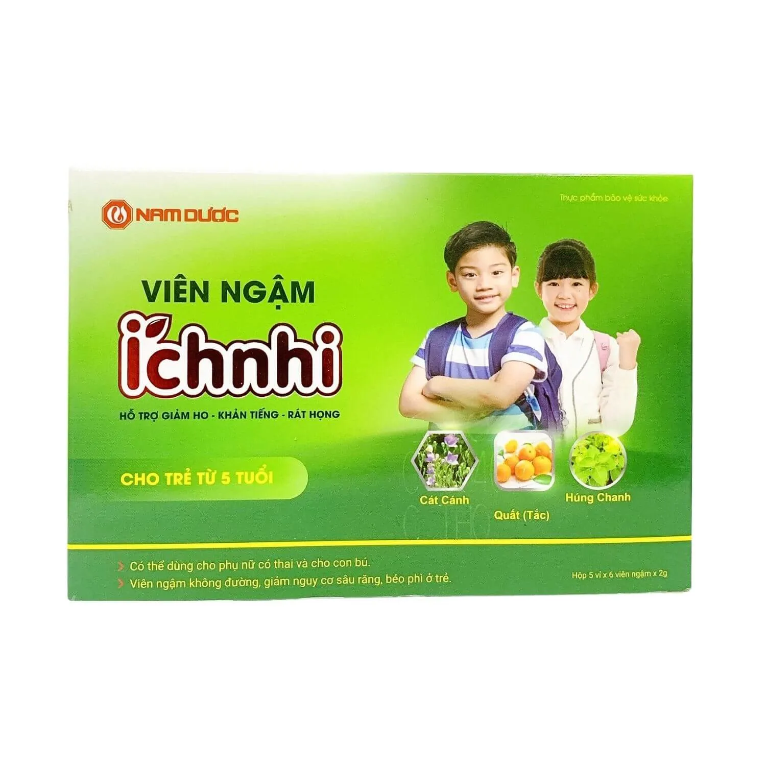 Thực phẩm bảo vệ sức khỏe Viên ngậm Ích Nhi (hộp 5 vỉ x 6 viên )