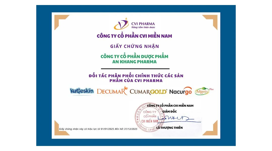 Thực phẩm bảo vệ sức khỏe Viên tuần hoàn não Migrin Plus (20 viên) 5