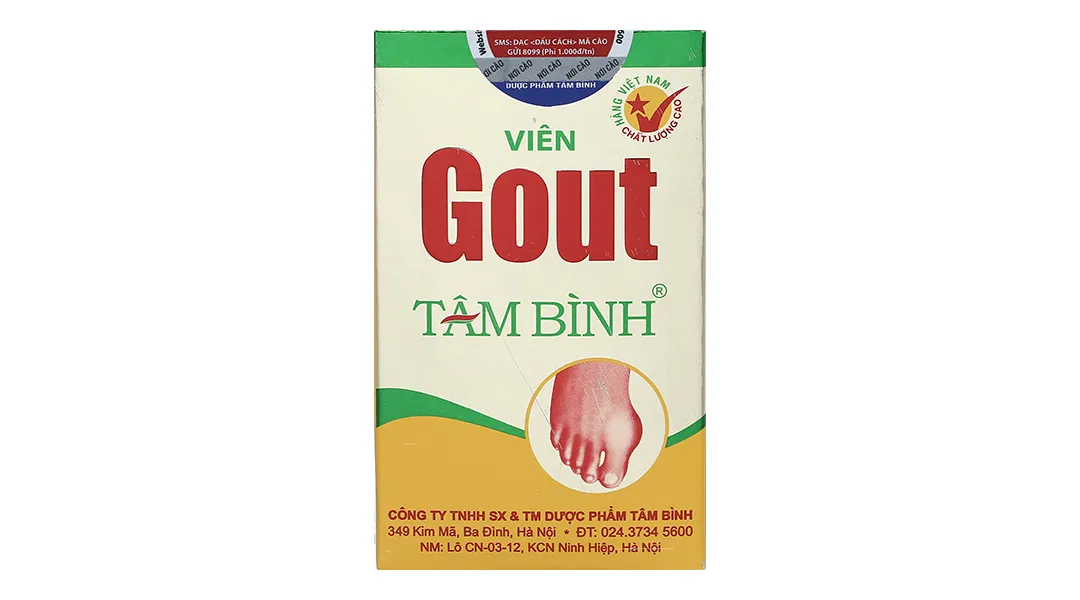 Thực phẩm bảo vệ sức khỏe Viên Gout Tâm Bình (60 Viên) 3