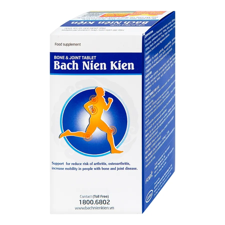 Thực phẩm bảo vệ sức khỏe viên xương khớp Bách Niên Kiện (20 viên)