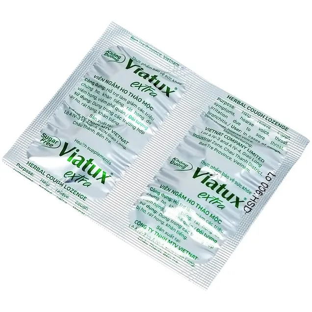 Thực phẩm bảo vệ sức khỏe Viatux Extra không đường (20 viên) 2