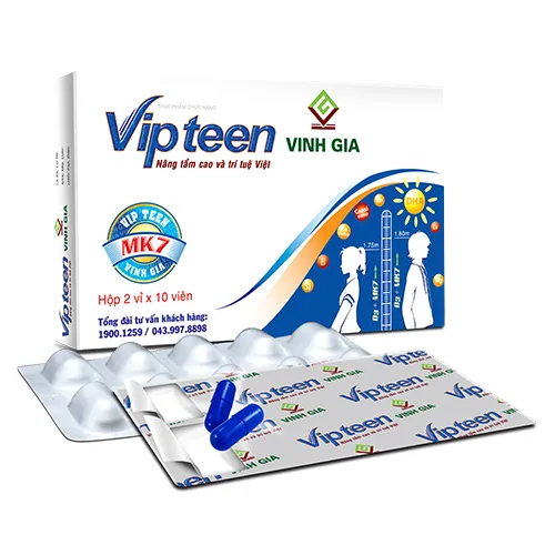 Thực phẩm bảo vệ sức khỏe Vipteen (2 vỉ x 10 viên) 2