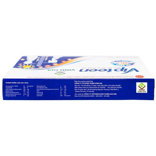 Thực phẩm bảo vệ sức khỏe Vipteen (2 vỉ x 10 viên) 4