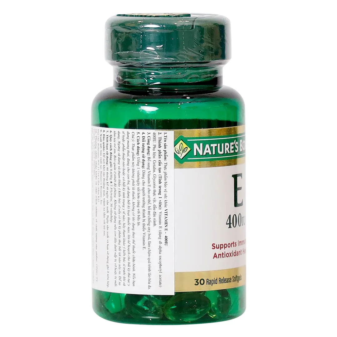 Thực Phẩm Bảo Vệ Sức Khỏe Vitamin E – 400IU 3