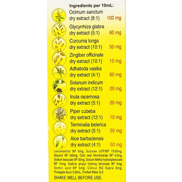 Thực phẩm bảo vệ sức khỏe Zecuf Herbal Syrup (100ml) 4