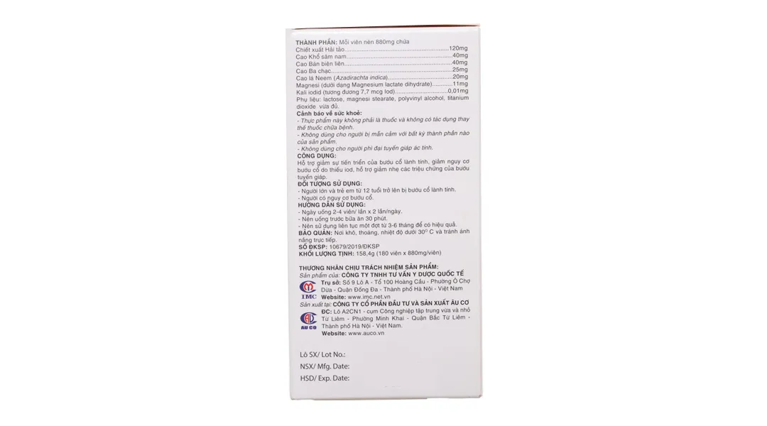 Thực phẩm bảo vệ sức khỏe Ích Giáp Vương (180 viên) 15