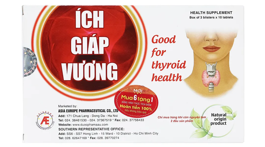 Thực phẩm bảo vệ sức khỏe Ích Giáp Vương (180 viên) 4