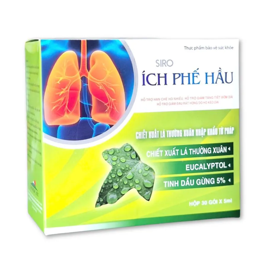 Thực phẩm bảo vệ sức khoẻ Ích Phế Hầu hỗ trợ giảm ho, long đờm, đau rát họng (Hộp 30 gói)
