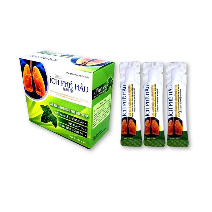 Thực phẩm bảo vệ sức khoẻ Ích Phế Hầu hỗ trợ giảm ho, long đờm, đau rát họng (Hộp 30 gói) 2