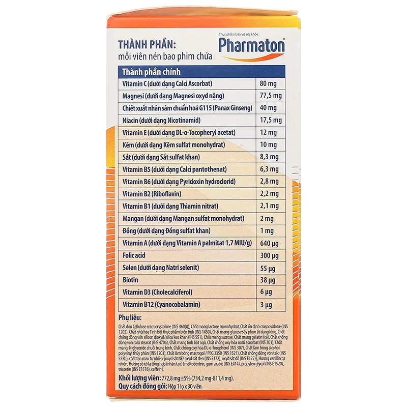 Thực phẩm bảo vệ sức khoẻ: Pharmaton Vitality 5