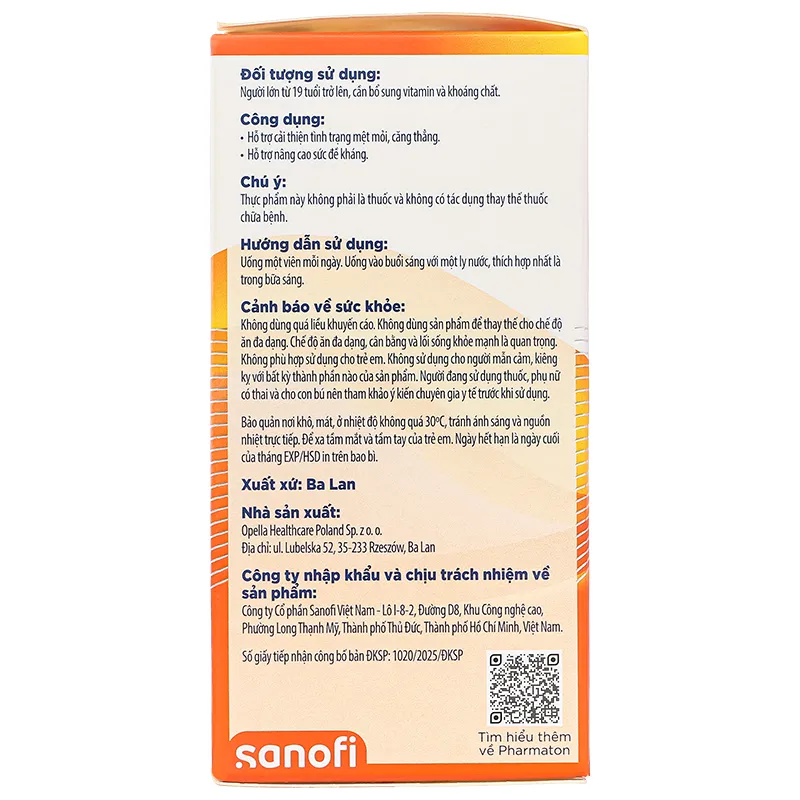 Thực phẩm bảo vệ sức khoẻ: Pharmaton Vitality 6