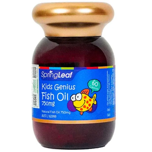 Thực phẩm bảo vệ sức khoẻ: Springleaf Kids Genius Fish Oil 750mg