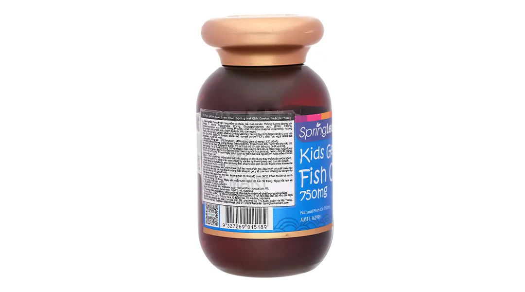 Thực phẩm bảo vệ sức khoẻ: Springleaf Kids Genius Fish Oil 750mg 9