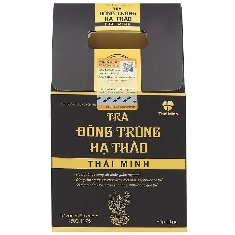 Thực phẩm bảo vệ sức khoẻ: Trà đông trùng hạ thảo Thái Minh 3