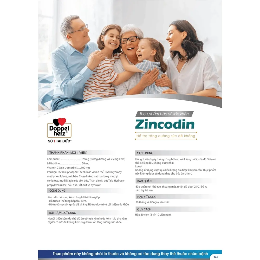 Thực Phẩm Bảo Vệ Sức Khoẻ A-Z Zincodin 5
