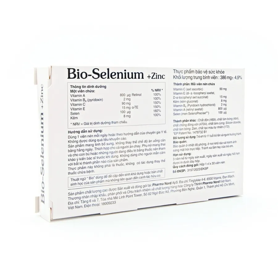 Thực phẩm bảo vệ sức khoẻ Bio-Selenium + Zinc chống oxy hóa và tăng cường sức đề kháng (Hộp 30 viên) 2