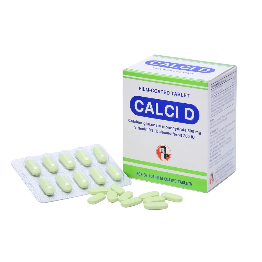 Thực phẩm bảo vệ sức khoẻ Calci D Medi hỗ trợ điều trị thiếu canxi, còi xương, loãng xương (Hộp 100 viên)
