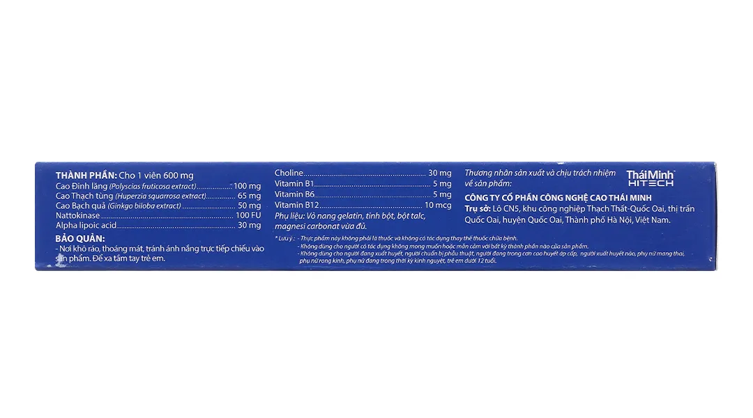 Thực phẩm bảo vệ sức khoẻ Dưỡng Não Thái Minh 7