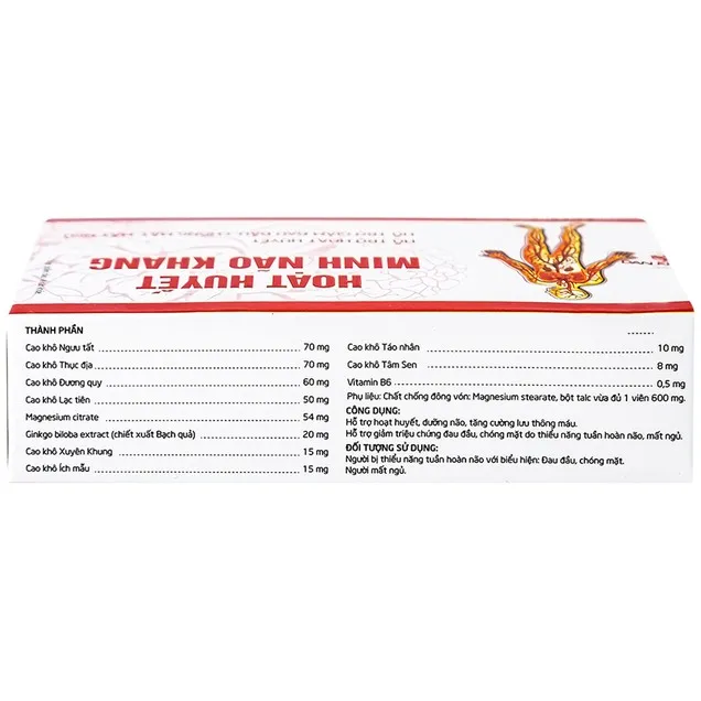 Thực phẩm bảo vệ sức khoẻ Hoạt Huyết Minh Não Khang Extra (30 viên) 4