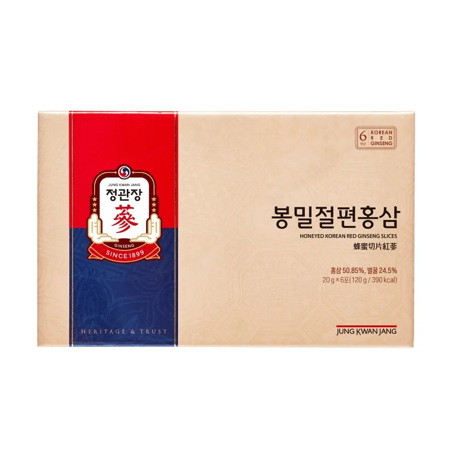 Thực phẩm bảo vệ sức khoẻ Honeyed Korean Red Ginseng Slice - Hộp 6 gói 3