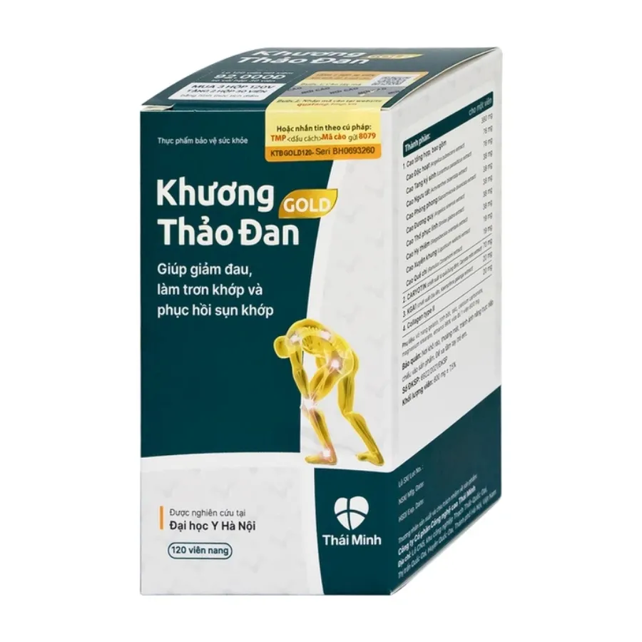 Viên uống Khương Thảo Đan Gold (Hộp 30 viên) giúp phục hồi sụn khớp 9