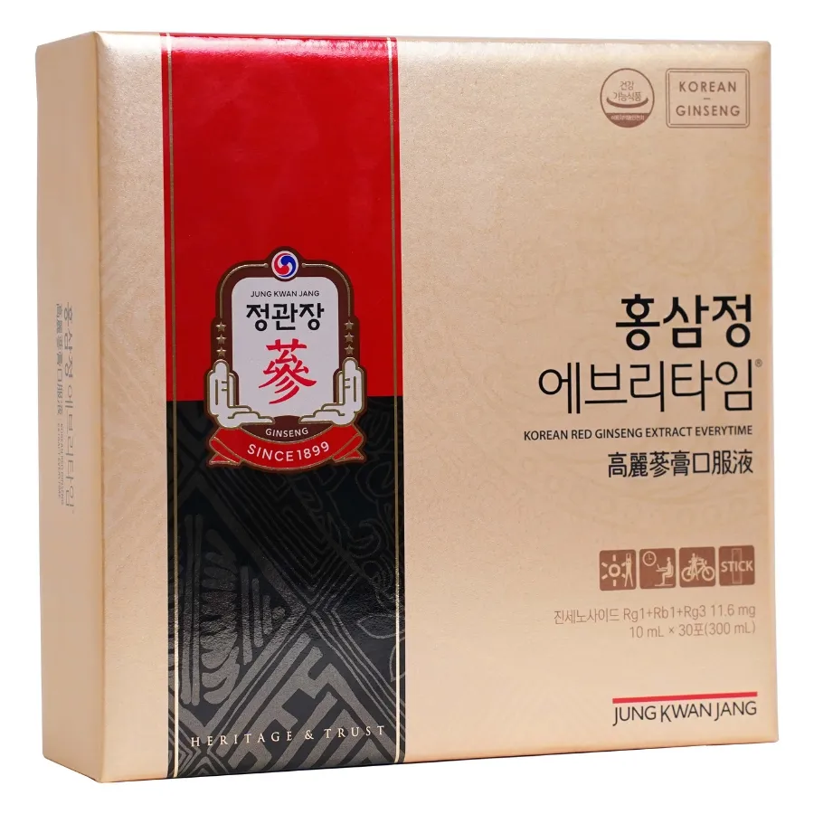 Thực phẩm bảo vệ sức khoẻ Korean Red Ginseng Extract Everytime (Tinh chất hồng sâm pha sẵn) - Hộp 30 gói 2