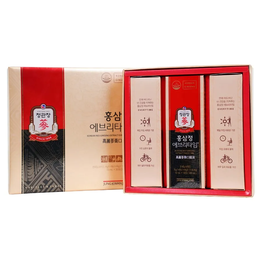 Thực phẩm bảo vệ sức khoẻ Korean Red Ginseng Extract Everytime (Tinh chất hồng sâm pha sẵn) - Hộp 30 gói 3
