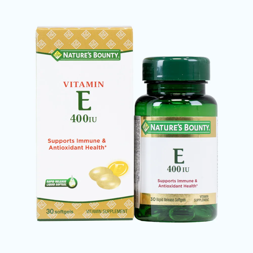 Thực phẩm bảo vệ sức khoẻ Nature's Bounty Vitamin E - 400 IU (Chai 30 viên nang mềm)