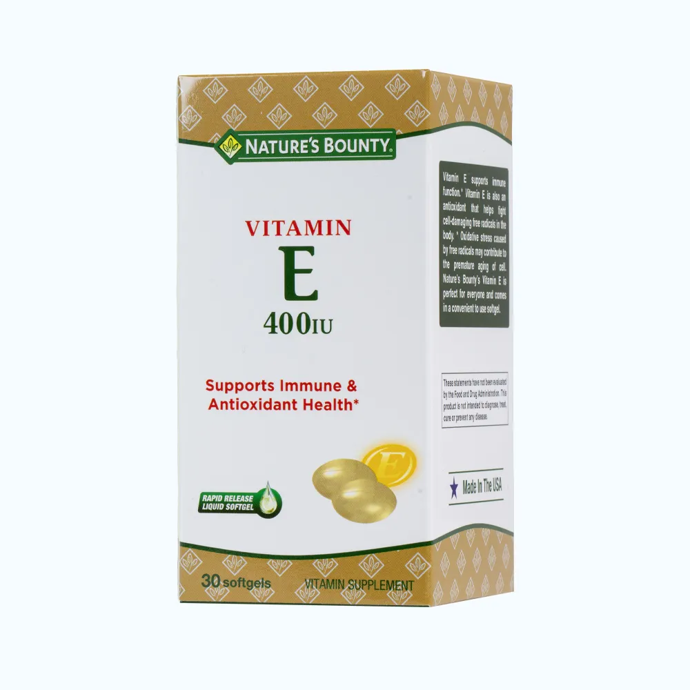 Thực phẩm bảo vệ sức khoẻ Nature's Bounty Vitamin E - 400 IU (Chai 30 viên nang mềm) 2