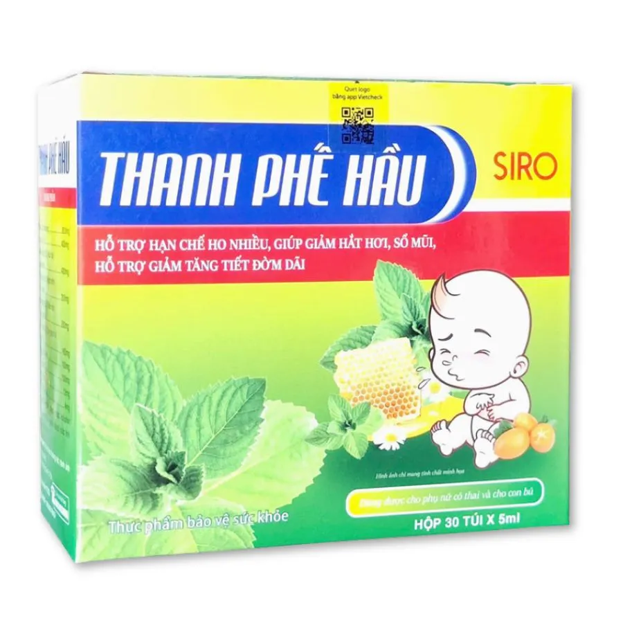 Thực phẩm bảo vệ sức khoẻ Thanh Phế Hầu hỗ trợ giảm ho, đau rát họng, cảm lạnh (Hộp 30 túi)