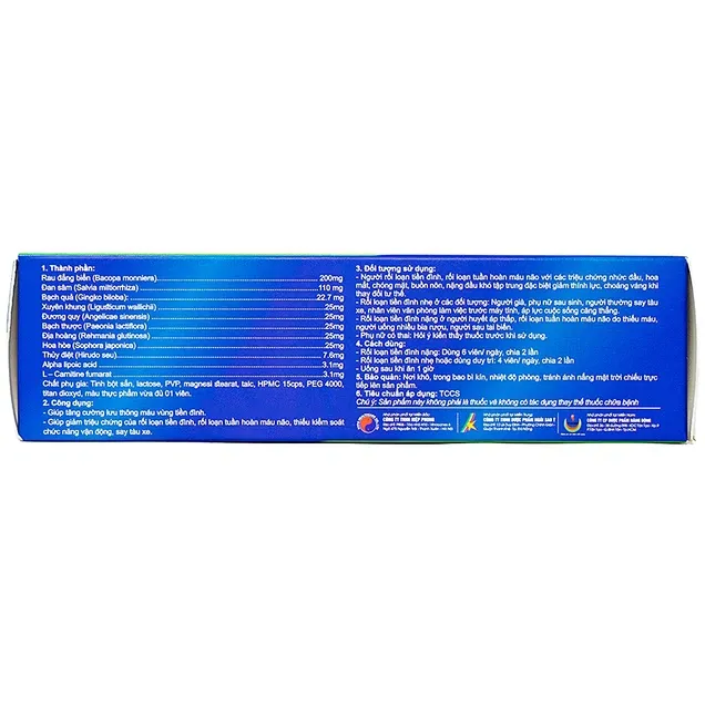 Thực phẩm bảo vệ sức khoẻ Viên nén Tiền Đình Khang Kigona (hộp 30 viên) 3