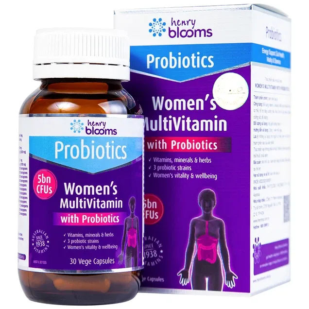 Thực phẩm bảo vệ sức khoẻ Women's Multivitamin With Probiotics Henry Blooms Hộp 30 viên