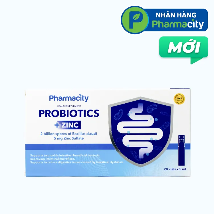 Thực phẩm Probiotics + Zinc bổ sung lợi khuẩn đường ruột (20 ống x 5ml)