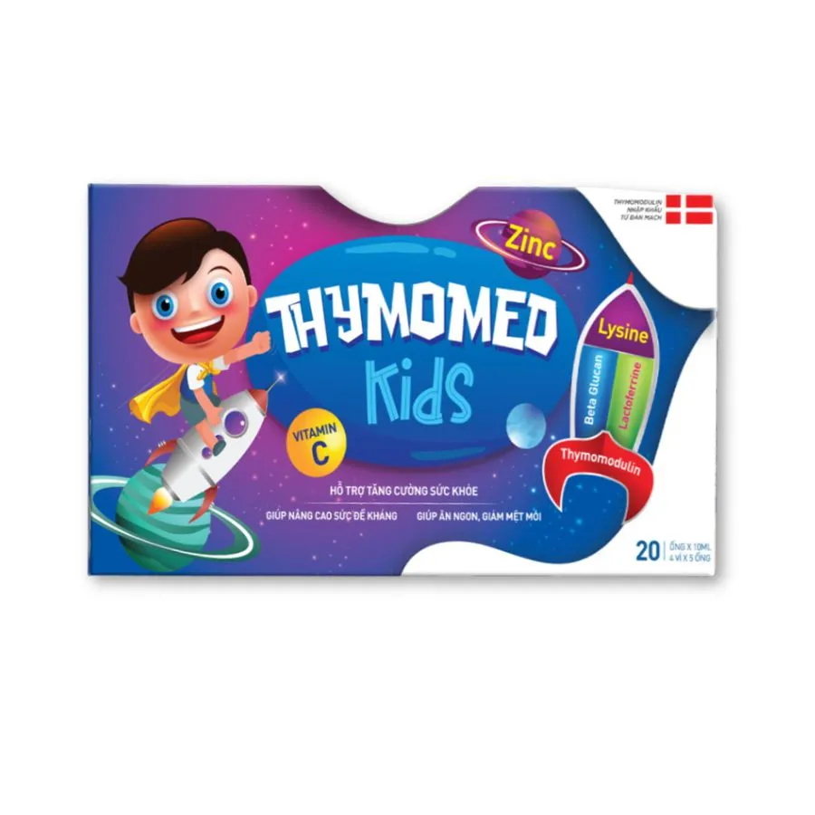 Thực phẩm tăng sức đề kháng Thymomed Kids giúp ăn ngon, giảm mệt mỏi (Hộp 20 ống) 2