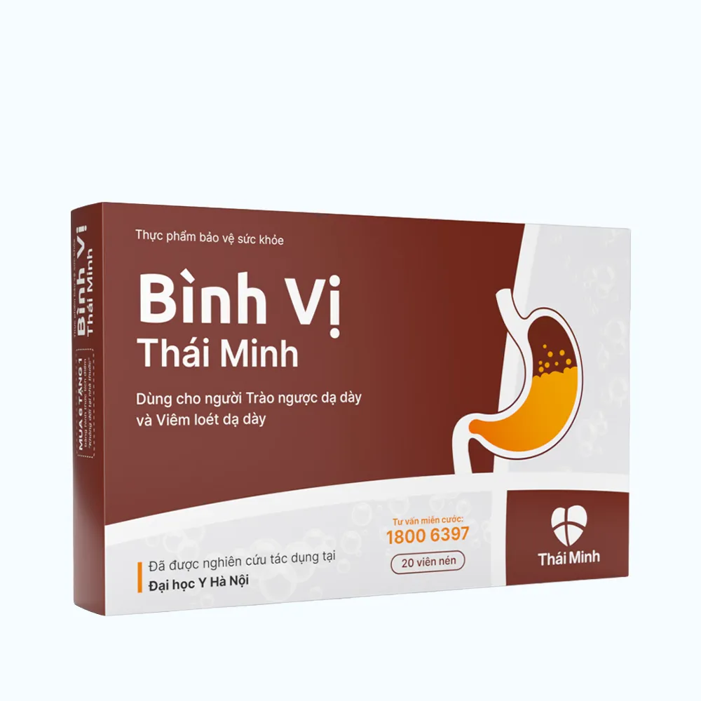 Thái Minh Bình Vị (hộp 20 viên) hỗ trợ cải thiện trào ngược dạ dày