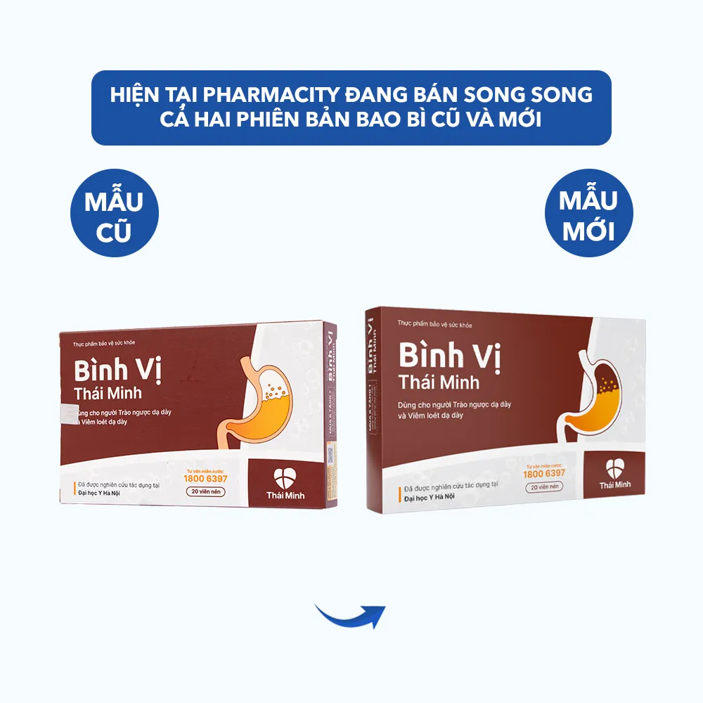 Thái Minh Bình Vị (hộp 20 viên) hỗ trợ cải thiện trào ngược dạ dày 2