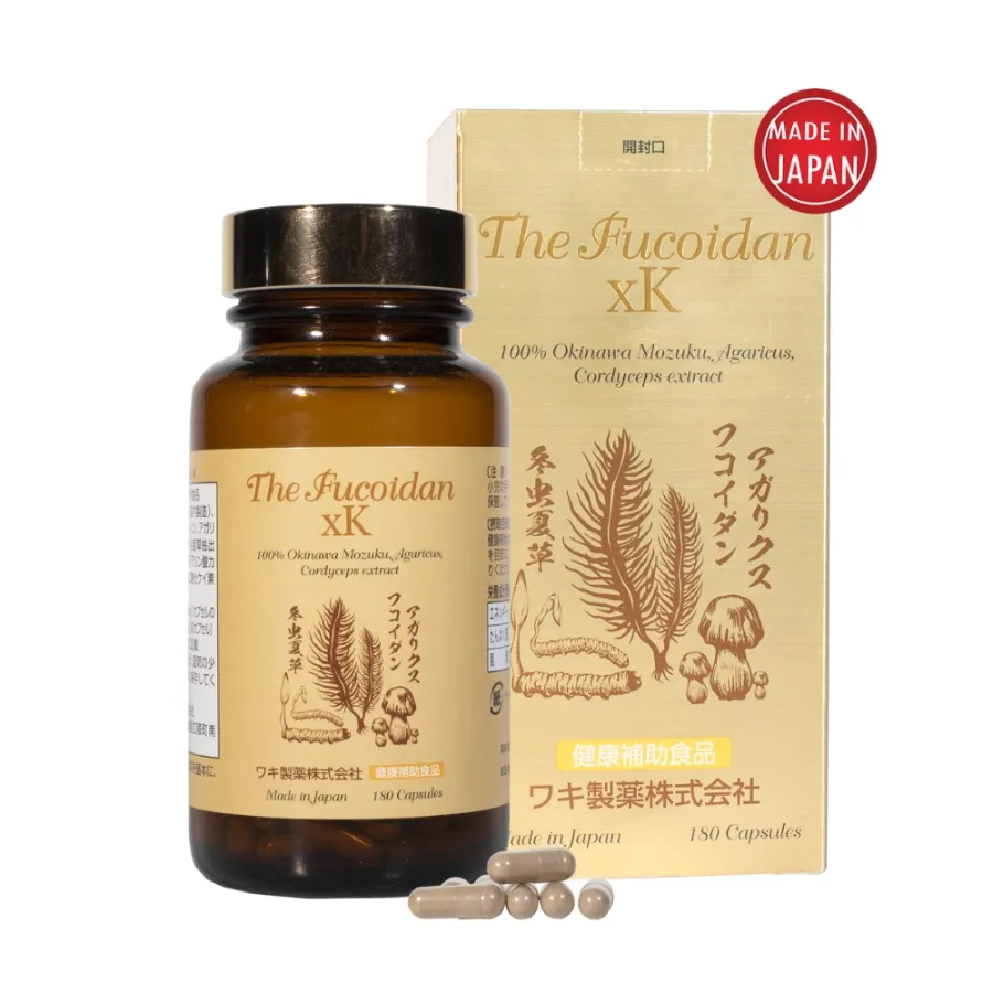 The Fucoidan xK - Viên uống tăng cường sức đề kháng cho cơ thể (Hộp 180 viên)