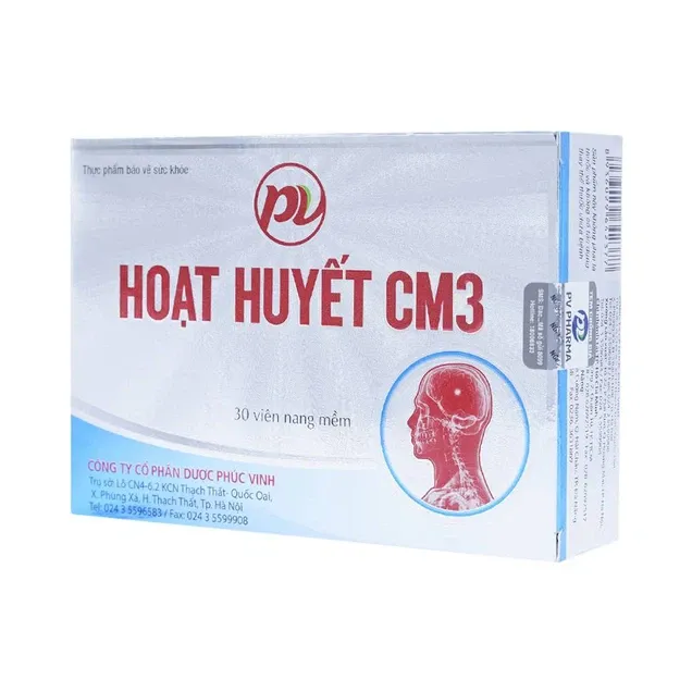 Thuốc Hoạt Huyết CM3 điều trị rối loạn tuần hoàn não do xơ vữa mạch máu ( 30 viên)