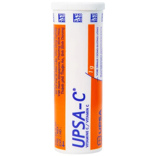 Thuốc sủi UPSA-C 1000mg Upsa SAS hỗ trợ điều trị tình trạng thiếu hụt vitamin C (10 viên) 3