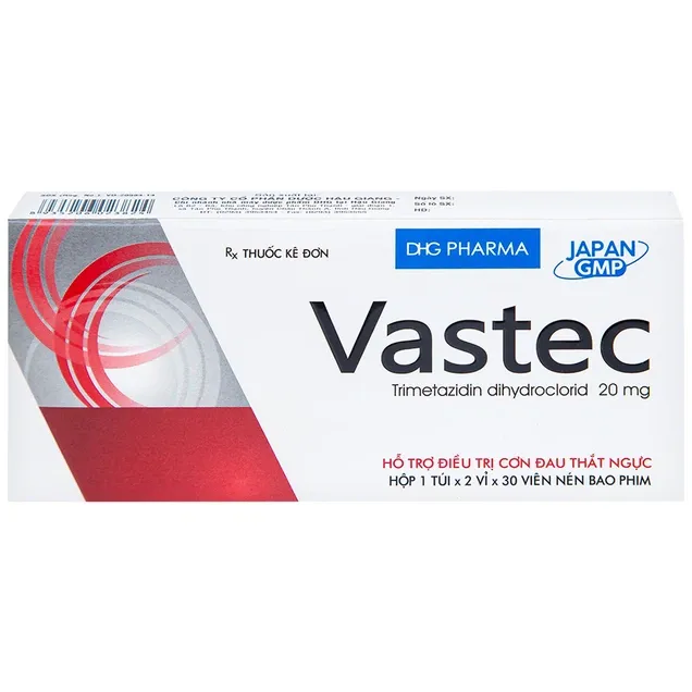 Thuốc Vastec 20MG điều trị đau thắt ngực ổn định ( hộp 2 vỉ x 30 viên) 4