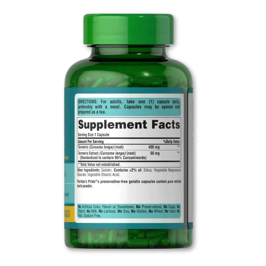 Tinh chất nghệ Turmeric Curcumin 500mg phòng chống và hỗ trợ điều trị ung thư (Hộp 90 viên) 2