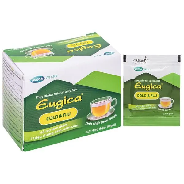 Tinh chất thảo dược Eugica Cold & Flu hộp 10 gói x 4g