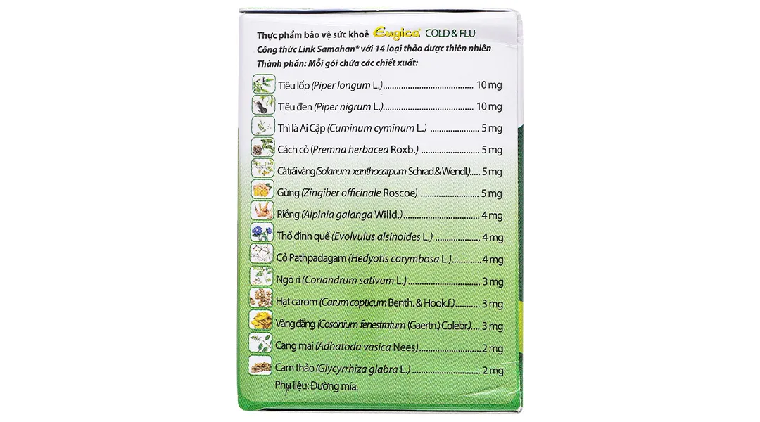 Tinh chất thảo dược Eugica Cold & Flu hộp 10 gói x 4g 5