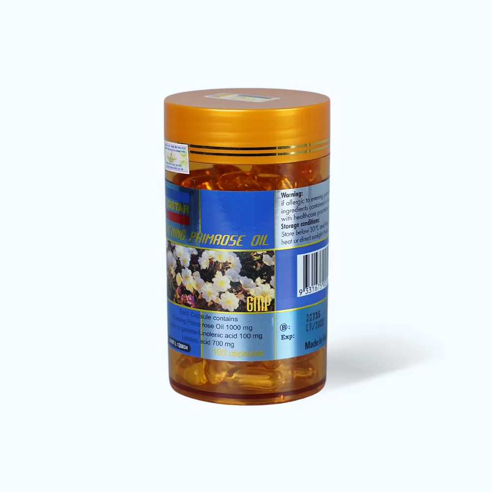Tinh dầu hoa anh thảo Costar Evening Primrose Oil 100 viên hỗ trợ nội tiết tố nữ 3