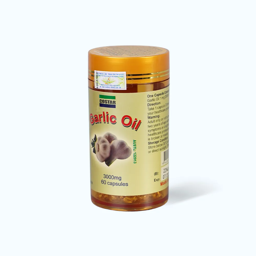 Tinh dầu tỏi Costar Garlic Oil (Lọ 60 viên) giúp tăng sức đề kháng 4