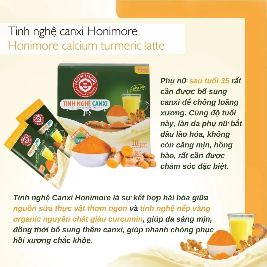Tinh nghệ Canxi Honimore 160g 3