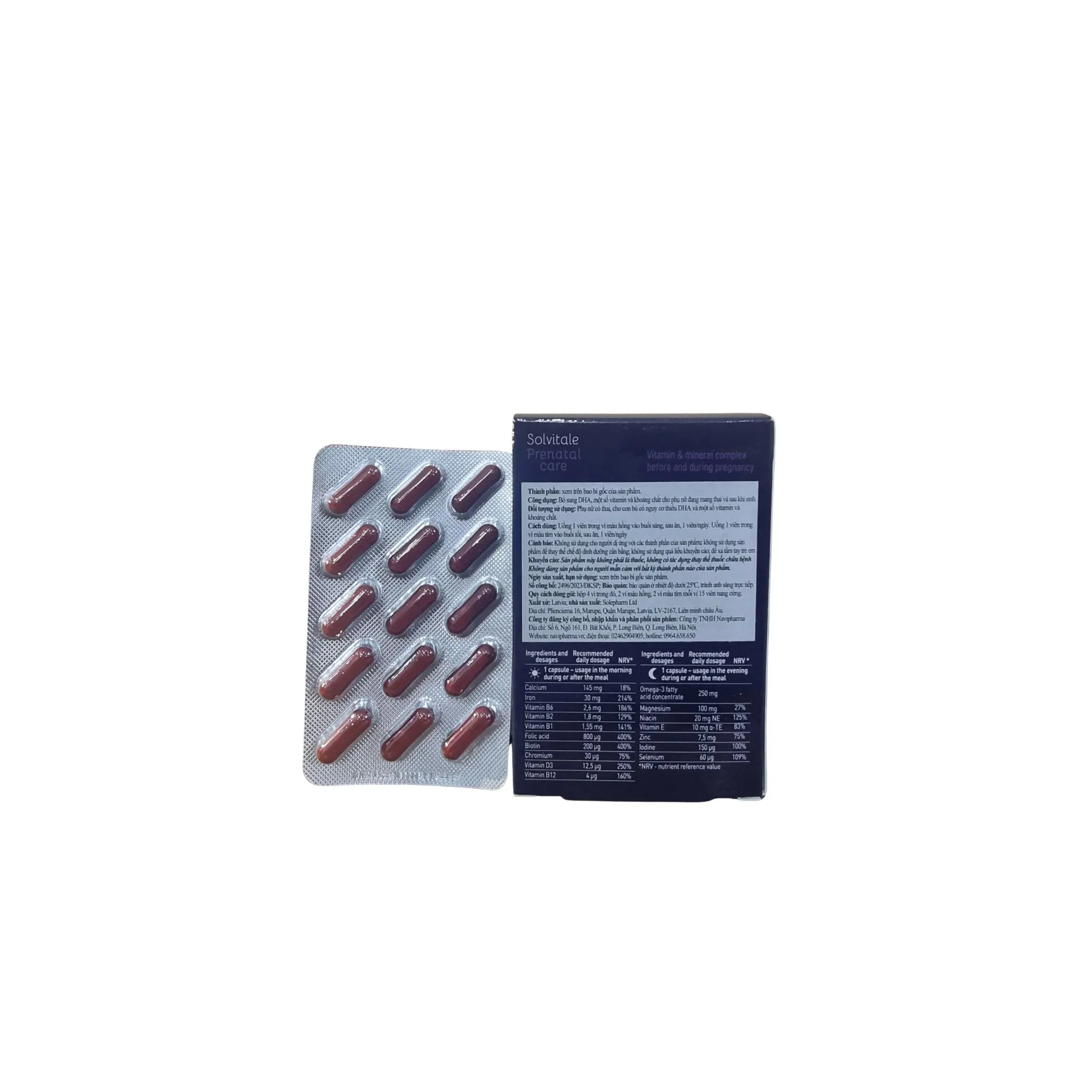 TPBVSK Solvitale Prenatal Care Hỗ Trợ Bổ Sung DHA & Vitamin Cho Bà Bầu (Hộp 60 viên)