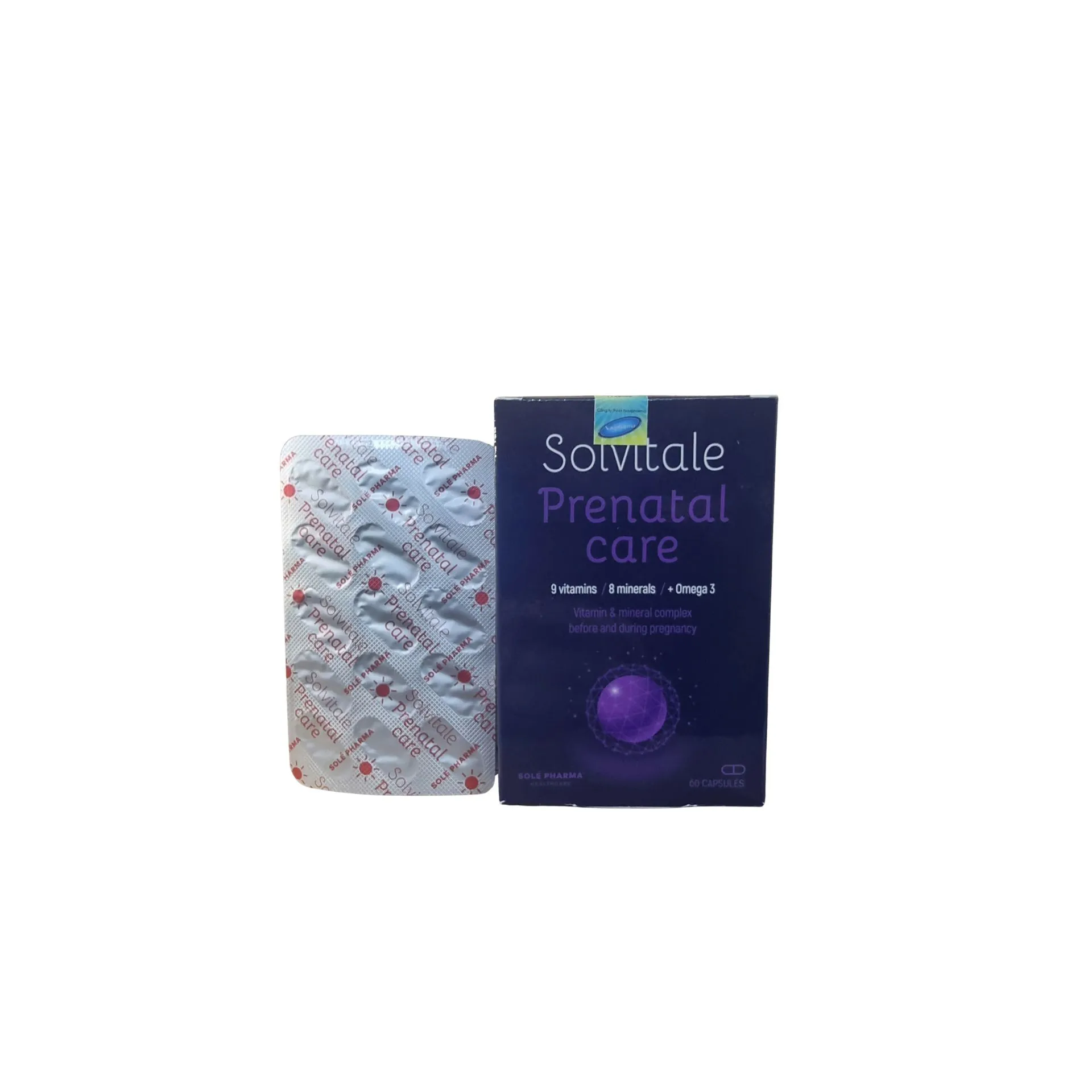 TPBVSK Solvitale Prenatal Care Hỗ Trợ Bổ Sung DHA & Vitamin Cho Bà Bầu (Hộp 60 viên) 2