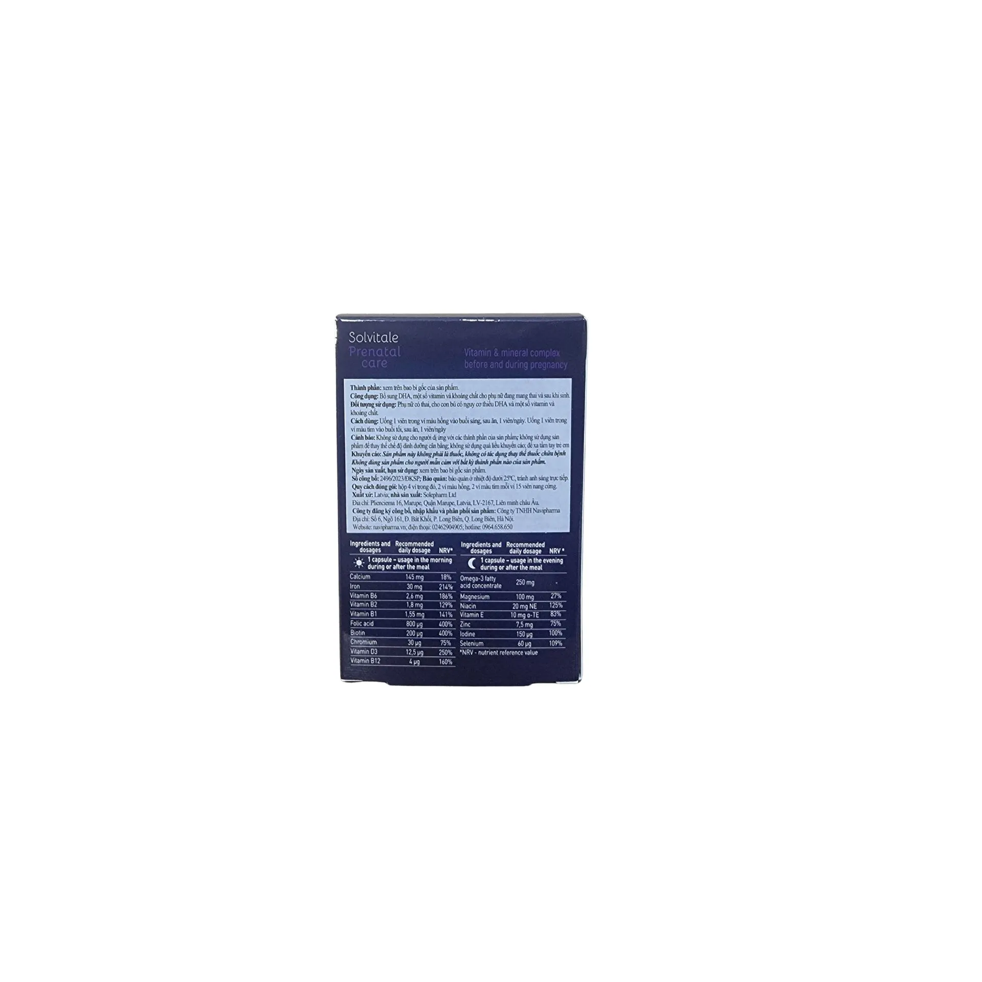 TPBVSK Solvitale Prenatal Care Hỗ Trợ Bổ Sung DHA & Vitamin Cho Bà Bầu (Hộp 60 viên) 4
